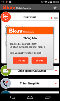 Bkav mobile security miễn phí