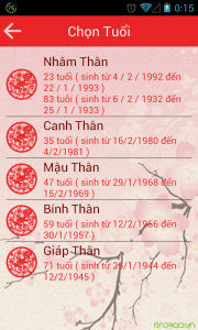 Tải bói tử vi 2015 miễn phí