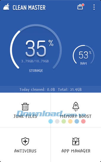 Tải Clean Master trên Ch Play Android cho điện thoại