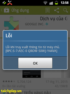 CH Play lỗi máy chủ