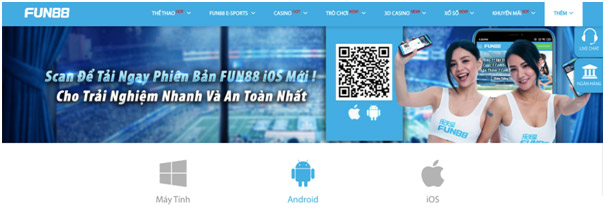 Tải ứng dụng Fun88 cho điện thoại iOS
