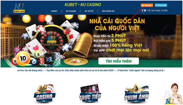 Cách đăng ký tài khoản Kubet 02
