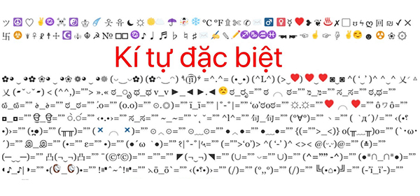 Bảnh kí tự đặc biệt được yêu thích tại Kitudacbiet.co 01