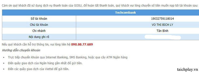 Hướng dẫn các bước nạp thẻ Chiến Long Tam Quốc 04