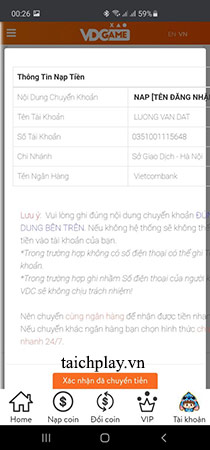 Hướng dẫn các bước nạp thẻ Giang Hồ Truyền Kỳ 03