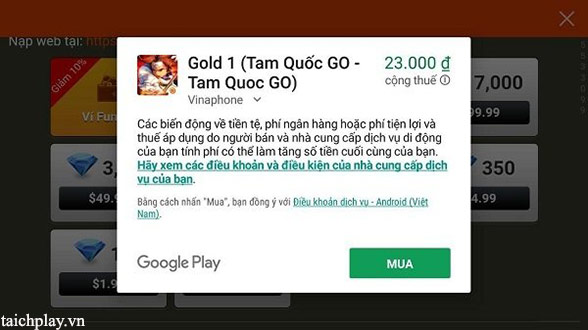Hướng dẫn các bước nạp thẻ Ngạo Thế Phi Tiên 05