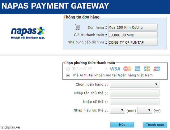 Hướng dẫn nạp thẻ Tuyệt Thế Chiến Hồn qua ATM 04