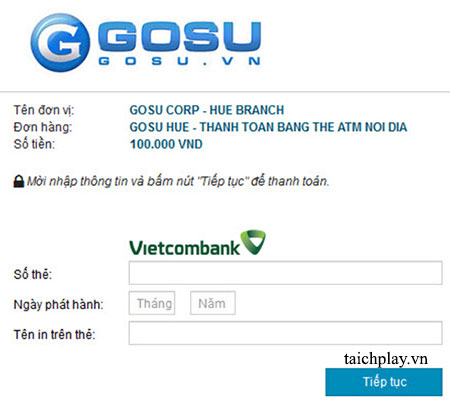 Nạp thẻ Chiến Long Tam Quốc qua ATM iBanking 03