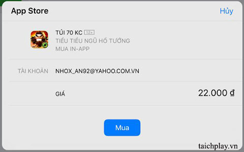 Các bước nạp thẻ Hiệp Nghĩa Giang Hồ ingame qua Store 05