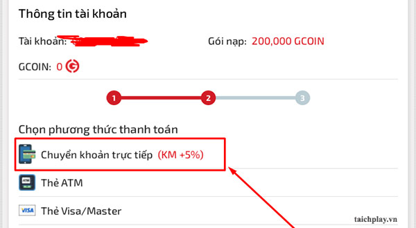 Hướng dẫn các bước nạp thẻ Vân Mộng Kiếm Tình 03