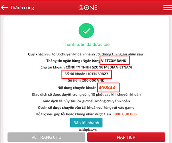 Hướng dẫn các bước nạp thẻ Vân Mộng Kiếm Tình 04