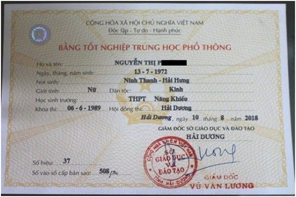 Mất bằng tốt nghiệp giáo dục thường xuyên 03