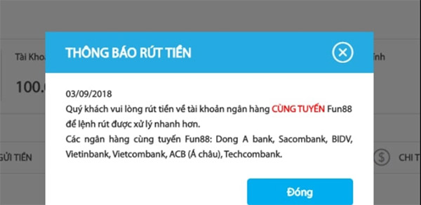 Hướng dẫn cách rút tiền Fun88 05