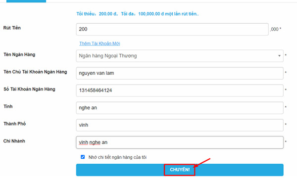 Hướng dẫn cách rút tiền Fun88 07