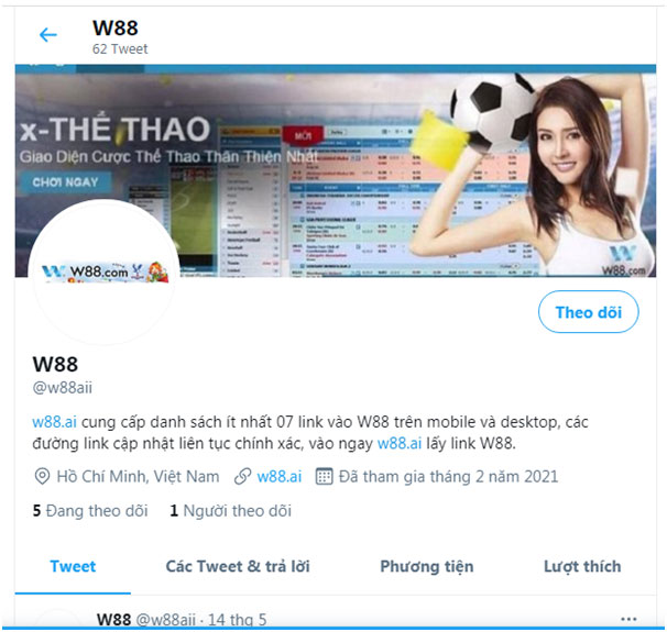 Hướng dẫn đăng ký tài khoản Twitter W88 02