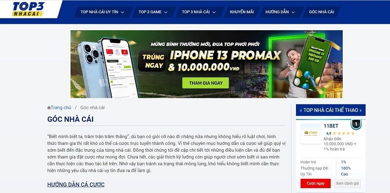 Review website Top3nhacai chuẩn xác và chi tiết nhất hiện nay 03