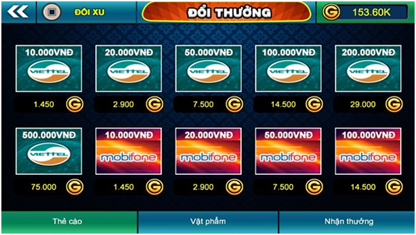 Săn điểm thưởng từ game chơi bài đổi điểm 03