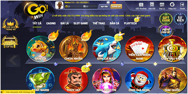 Bắn cá gowin và Hu86 Club top game giải trí thư giãn nhất 02