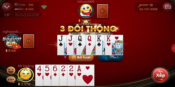 Hướng dẫn chơi game đánh bài tiến lên miền Nam 02