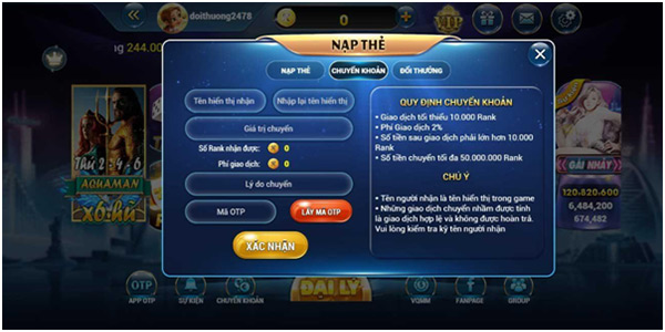 Rank Vip – Chơi game nhận thưởng kiếm tiền uy tín số 1 Việt Nam 02