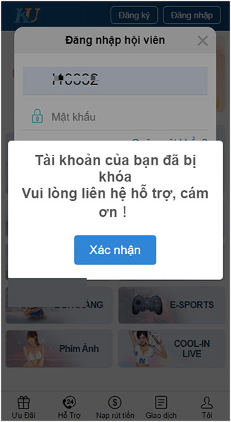 Khắc phục lỗi đăng nhập Kubet 03
