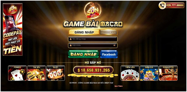 Review SunWin - Game bài đổi thưởng từ Ma Cau 01